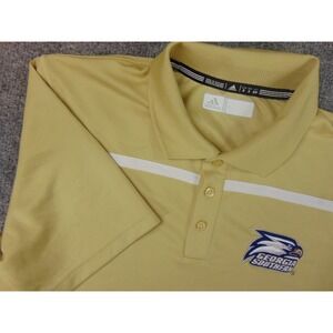 Georgia Southern Eagles Shirt Mens Small Gold Yellow Short Sleeve Golf Adidas